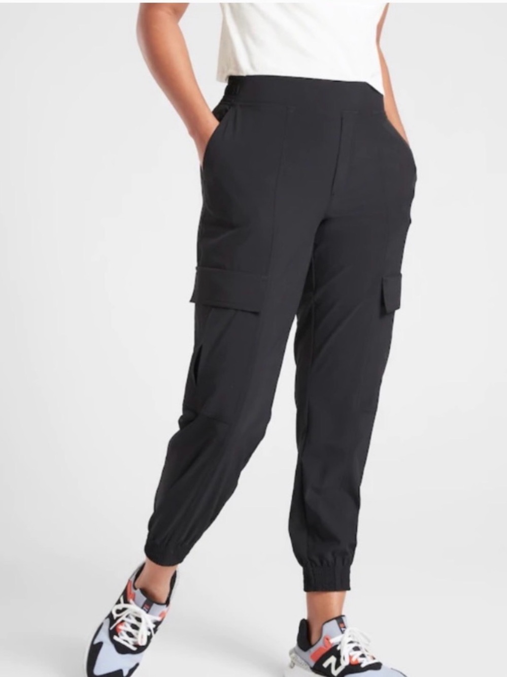 Athleta Black Chelsea Utility Cargo Jogger Pants
